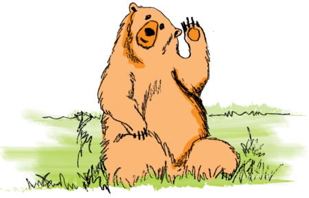 Brown-Bear-Hand-Waving